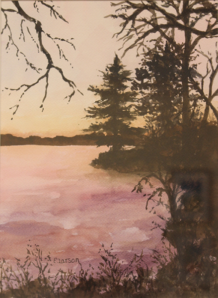 larson elfin sunset on the lake