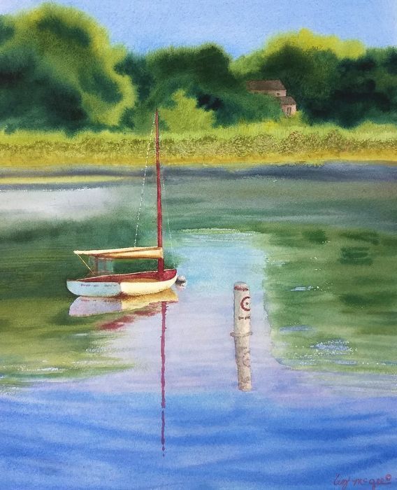 McGeeLizCatBoatwatercolor