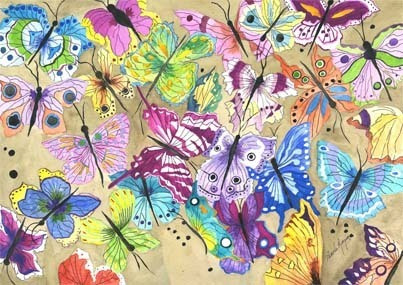 MorganPamelaButterflyFrenzywatercolor