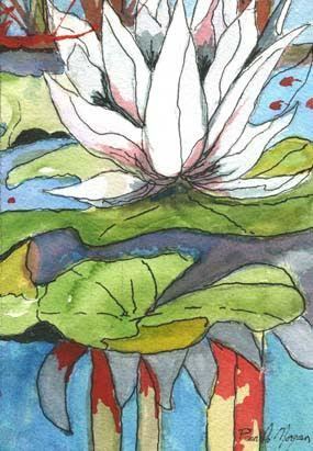 MorganPamelaLotusinBloomwatercolor