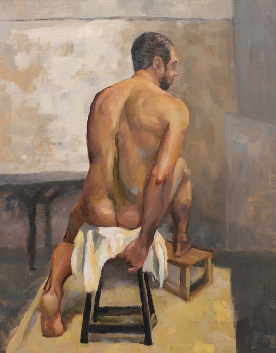 PetriconePatriceSeatedNudeoil