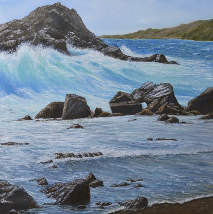 Linda Boisvert-DeStefanis, "Oceanside Beauty, oil, 30x30, $2,900