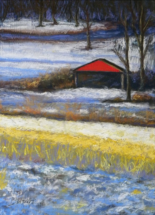 Linda  Boisvert Destefanis, "Colors of Winter", pastel, 10x14, $550