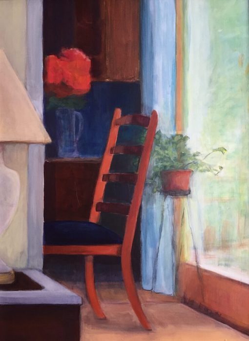 Liz Egan, "The Dining Room Chair", acrylic, 30x24, $475