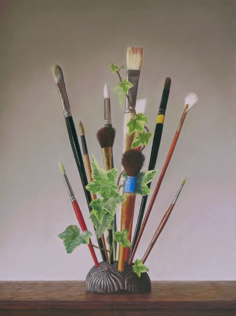 Barbara Groff, "Brush Bouquet", pastel, 17x12.5, $3,200