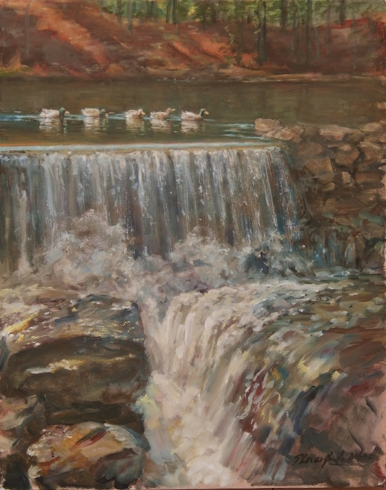Sharon Jordan Bahosh, "Signs of Spring", oil, 16x20, $2,200