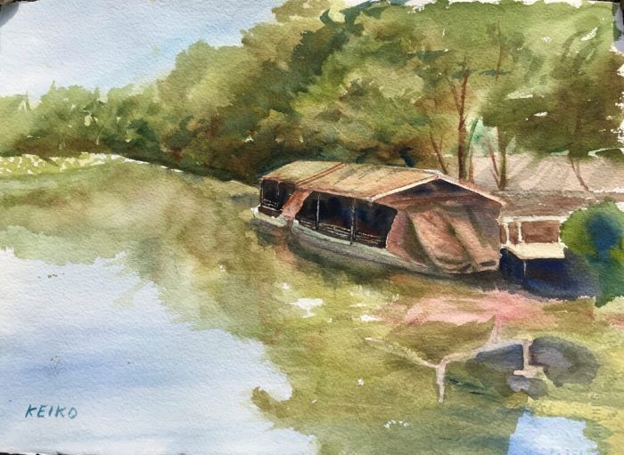 Keiko Kaiser, "Off Season", watercolor, 11x15, $300