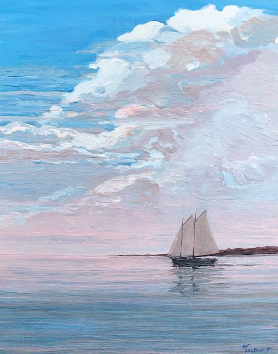 Pat Kelbaugh, "Sailing", acrylic, 20x16, $650