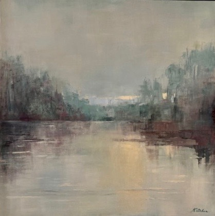 Deborah Kotchen, "Misty", oil, 25x25, $1,800