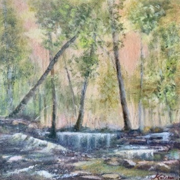 Deborah Kotchen, "Rainforest", oil, 25x25, $750