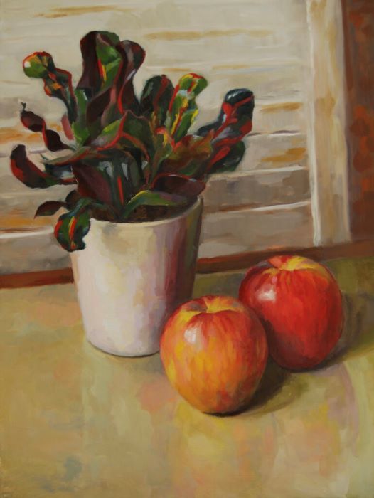 Patrice Petricone, "Apple Reflections", oil, 12x18, $1,000