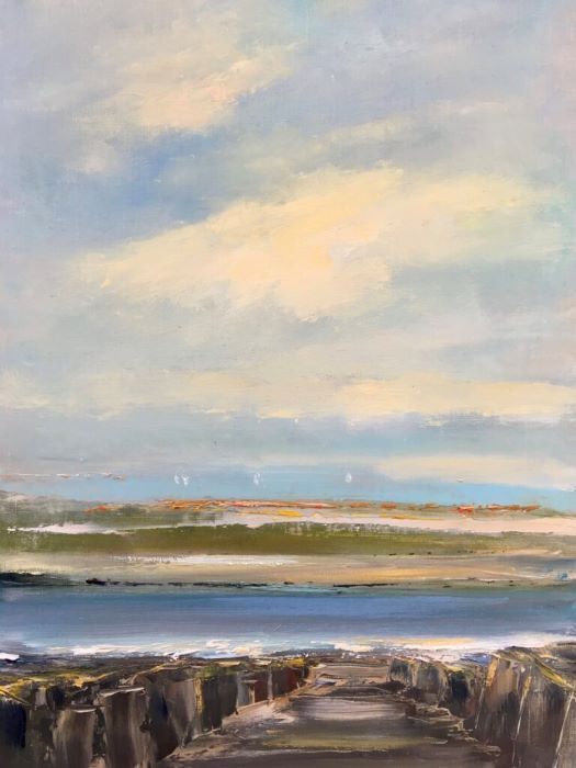 Karen Ponelli, "Weathered Dock", oil, 13.5x10.5, $695