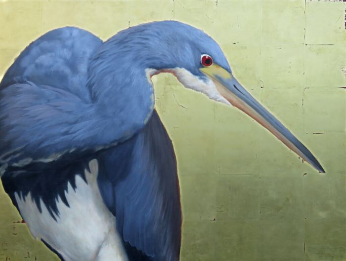 Jan Prentice, "What We Have In Common", oil/23K gold leaf, 18x24, $2,000