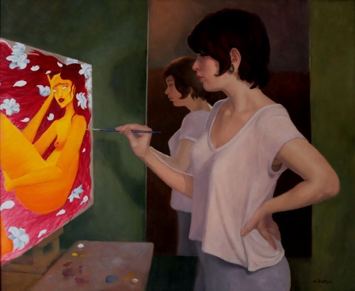 T. Whitney Prentice & Miranda Warzel, "Painted Lady", oil, 20x24, $1,200