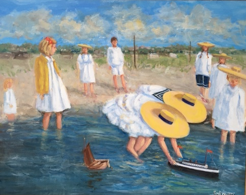 Carol Ridgway, "Hay Harbor", oil, 22x28, $500