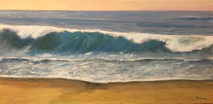 Nick Salerno, "Long Swells", acrylic, 12x24, $600