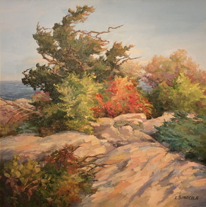 Linda Sinacola, "Rockport", oil, 20x20, $1,200