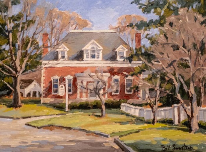 Bill Sonstrom, "Library Old Lyme", oil, 12x16, $775