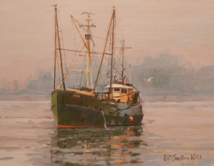 Bill Sonstrom, "Neptune Coming Home", oil, 11x14, $660