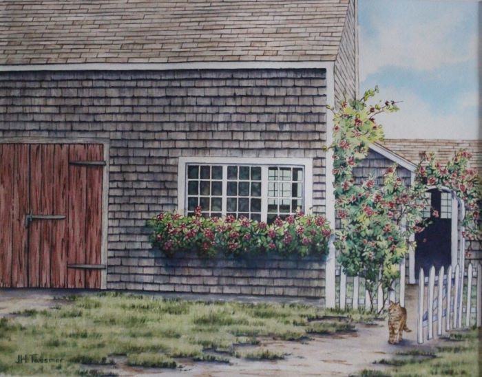 Jennifer Tassmer, "Welcome Home", watercolor, 16x20, $625