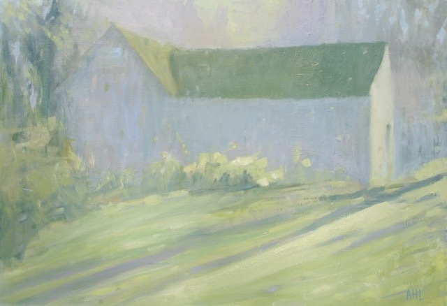 Ariane Luckey, "Spring Greens", oil, 25x36, $2,000