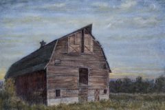 Alexander Anisimov, "Barn's Sunset", oil, 33x42, $1,725