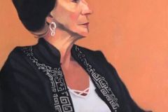 Diane Chandler, "Gail (Orange & Black)", oil, 24x18, $700