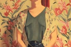 Diane Chandler, "Gretchen with Flowers", oil, 24x16, $650