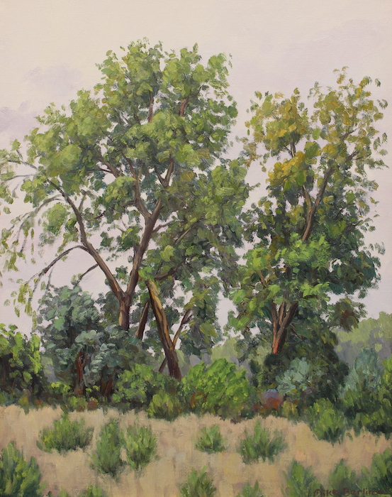 Mike Berlinski, "A Couple of Dudes Hanging Out", oil, 14x18, $950