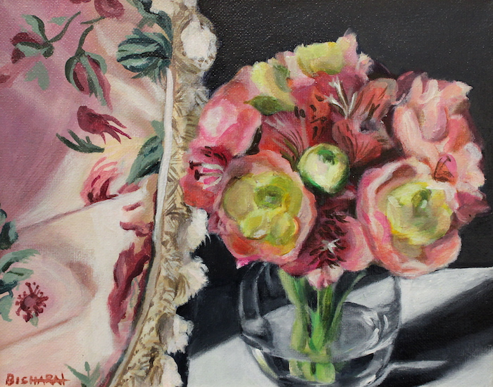 Dawn Bisharat, "Pretty in Pink", acrylic, 8x10, $495