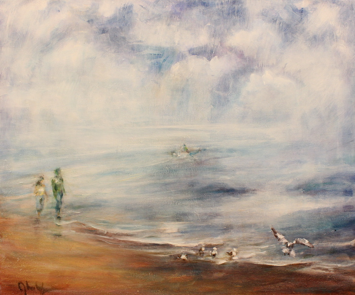 John Blair, "Morning Walk", acrylic, 20x24, $890