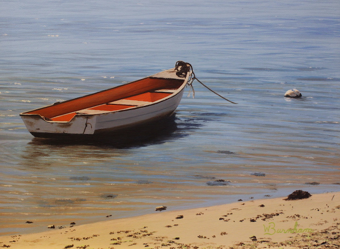 William Burnham, "At the Ready", acrylic, 9x12, $625