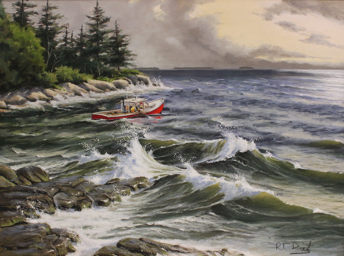 Robert Dietz, "Checking the Pots", pastel, 29x23, $1,600