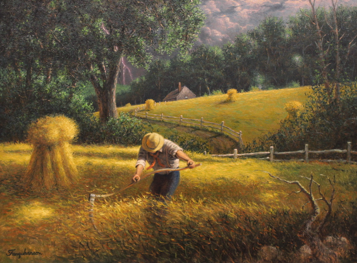 Alexander Farquharson, "Storm and Scythe", oil, 18x24, $2,400