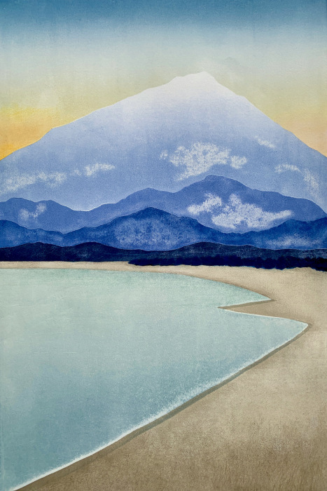 Kathleen DeMeo, "Daybreak Lake", monotype, 33x25, $1,250