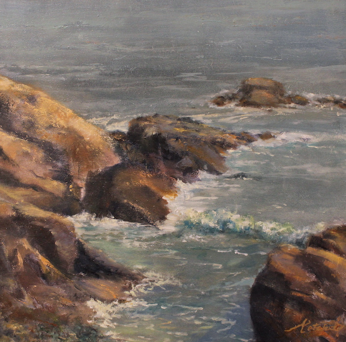 Deborah Kotchen, "Rocky", oil, 18x18, $1,200