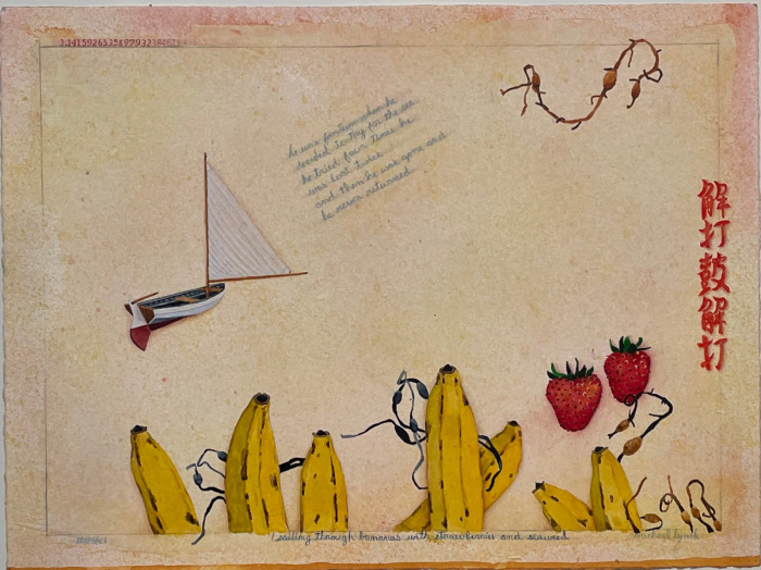 Michael Lynch, "Sailing Through Bananas", watercolor, 20x24, $500