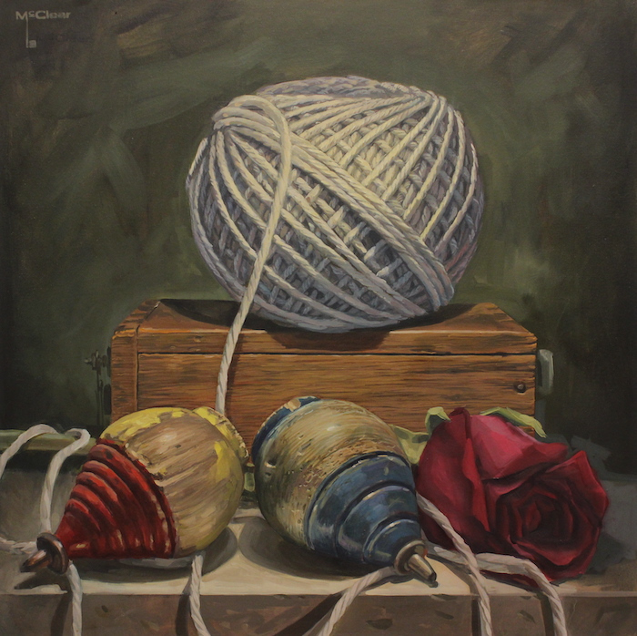 Brian McClear, "Loose Ends", oil, 30x30, $2,200
