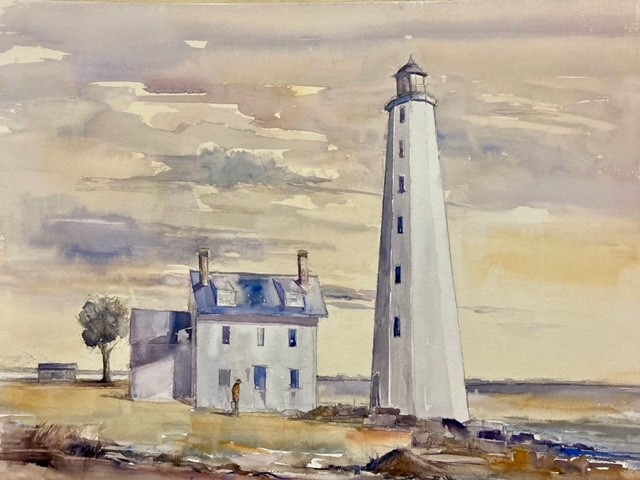 Lisa Miceli, "New London Light", watercolor, 22x28, $1,100