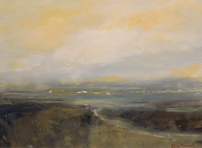 Karen Ponelli, "Gold Cloud", oil, 9x12, $295
