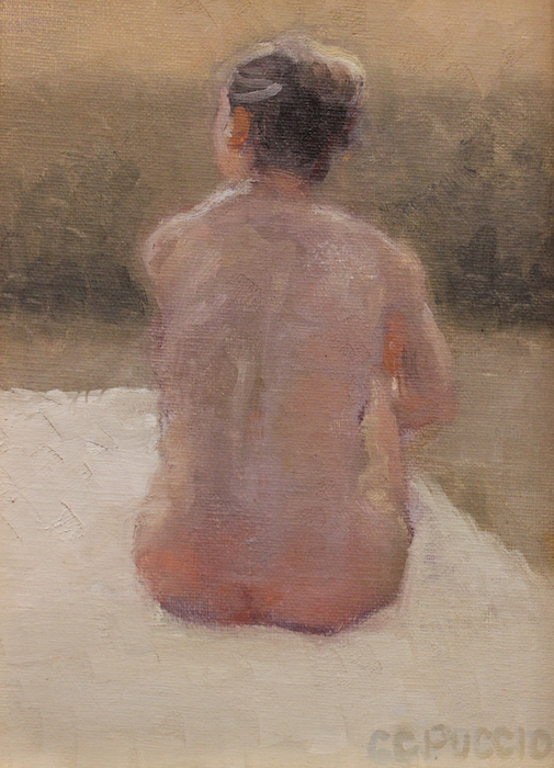 Catherine Puccio, "Northlight", oil, 7x5, $475
