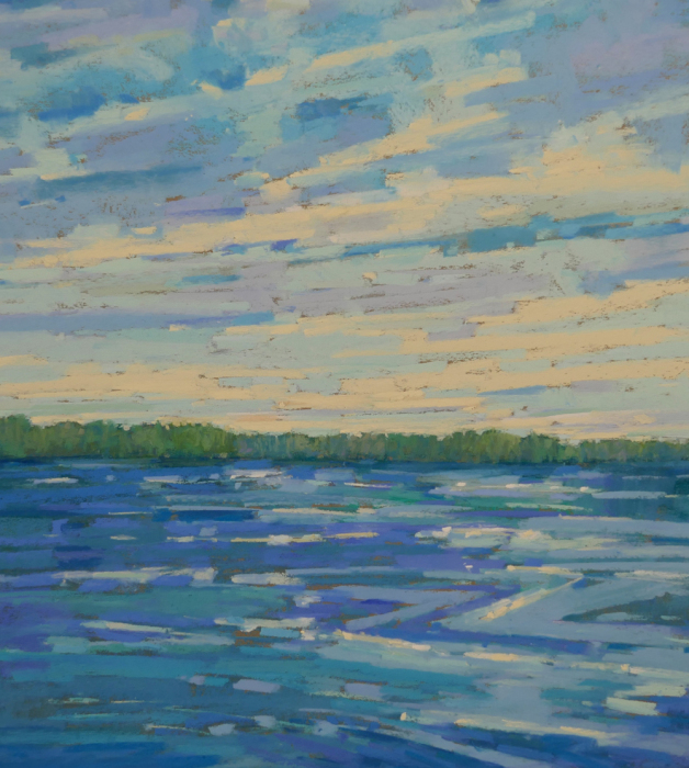 Diana Rogers, "Windy Day on the Cove", pastel, 11x12, $425