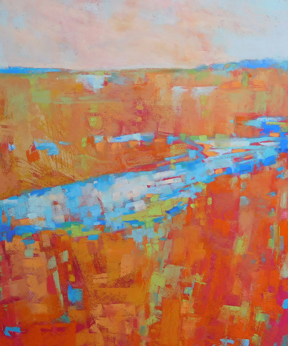Diana Rogers, "Solstice Arrives at the Marsh", 15x12, $525
