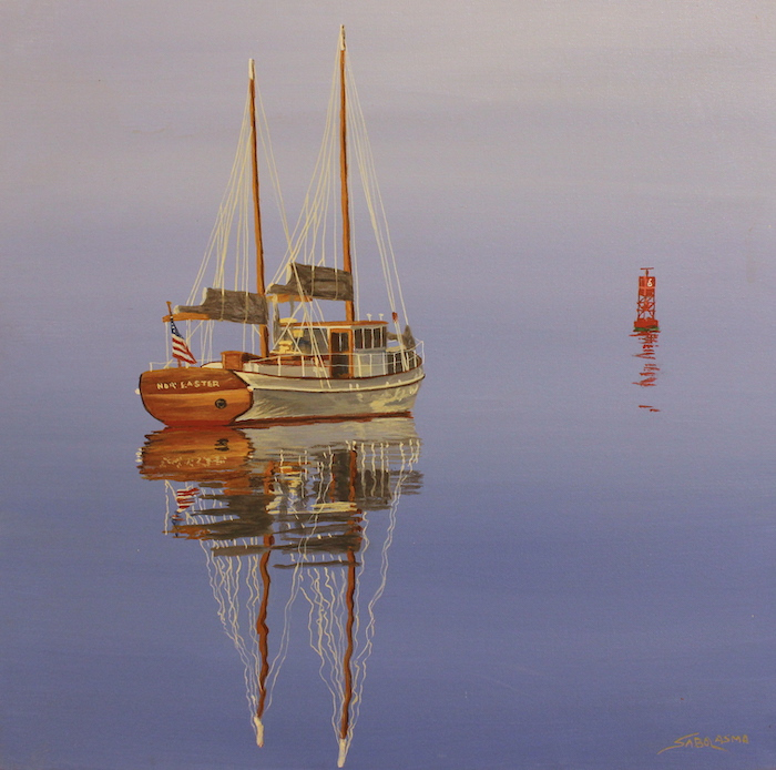 Jeffrey Sabol, "No'Easter", acrylic, 24x24, $1,900