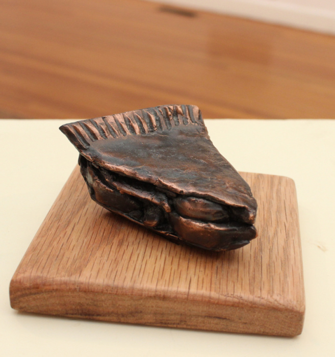 Joseph Soares, "Pie Time", bronze, 4x4x3, $280