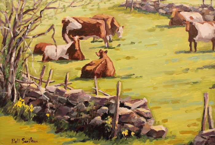 Bill Sonstrom, "Basking in the Sun", oil, 14x20, $950. SOLD