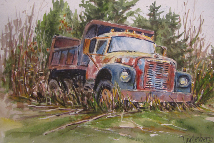 Beverly Tinklenberg, "Old Blue", watercolor, 10x12, $210