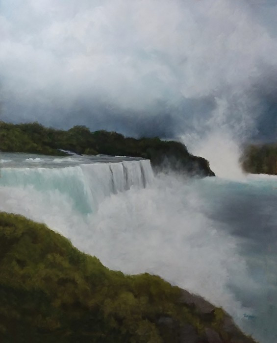 Patricia Trapp, "Niagra Mist", pastel, 16x20, $750