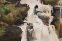 Nancy Bauer Howell, "Waterfall", oil, $650