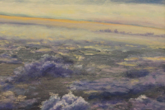 Linda Boisvert-DeStefanis, "Sun Touches on Clouds", oil on aluminum, 6x8, $450